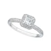 Sale Diamantring i hvitt gull 0,74 ct Ringer