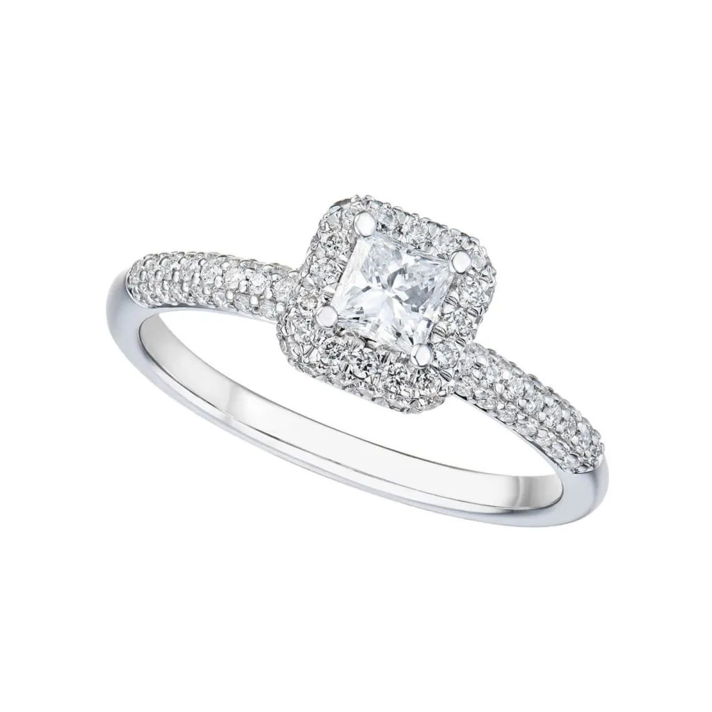 Sale Diamantring i hvitt gull 0,74 ct Ringer