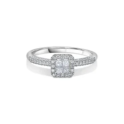 Fashion Diamantring i hvitt gull Princess cut 0,55 ct Ringer