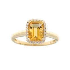 Clearance Diamantring med citrin Ringer