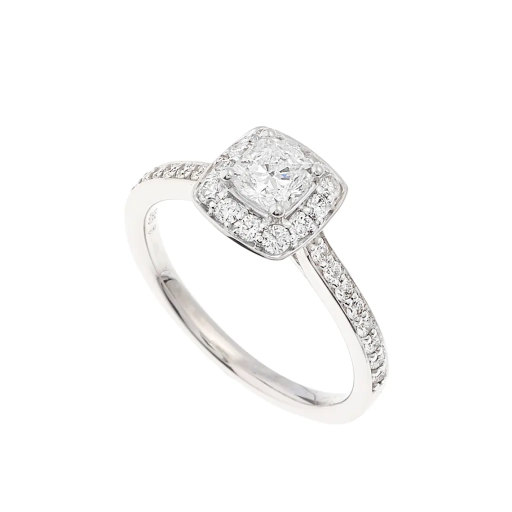 Hot Diamantring med cushion cut 0,98 ct Ringer