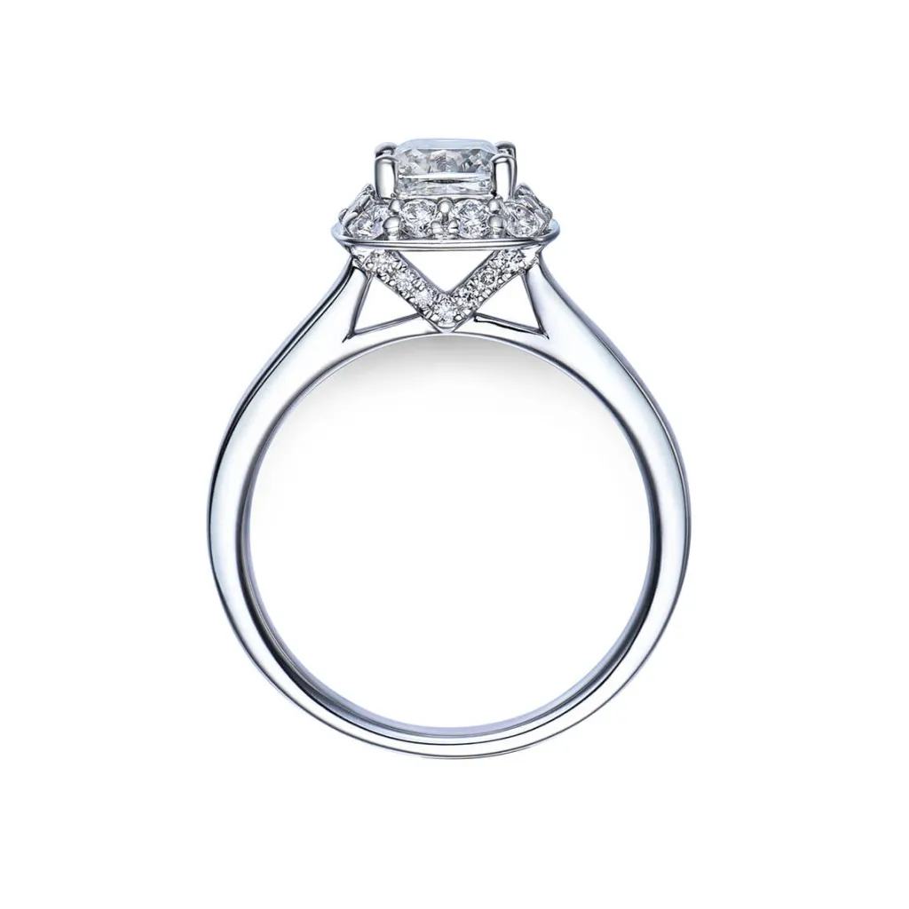 Fashion Diamantring med cushion cut og brillianter Ringer