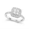 Best Diamantring princess cut 1,00 ct i hvitt gull Ringer