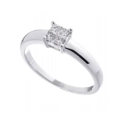 New Diamantring princess cut 0,24ct Ringer