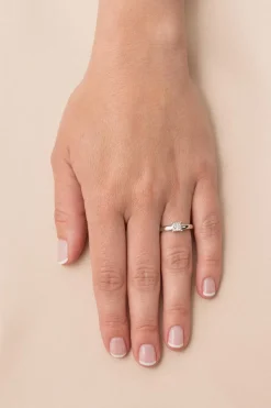 New Diamantring princess cut 0,24ct Ringer