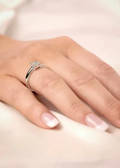 Online Diamantring princess cut 0,40 ct Ringer