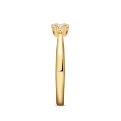 Online Diamantring rosett gult gull 0,11ct Ringer