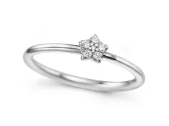 Hot Diamantring stjerneformet 0,06 ct Ringer