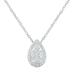 New Diamantsmykke 0,52 ct med pear-cut og navette-slip Halssmykker