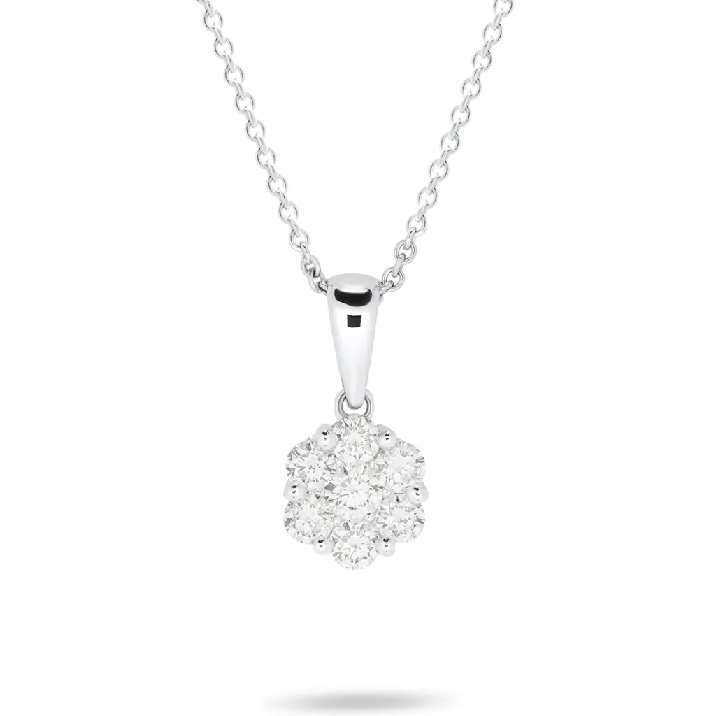 Clearance Diamantsmykke rosett 0,51ct Halssmykker