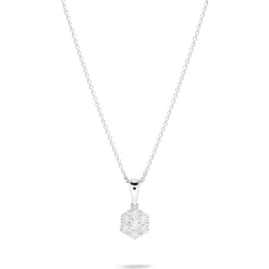 Clearance Diamantsmykke rosett 0,51ct Halssmykker