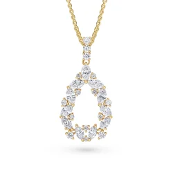 Outlet Dråpeanheng i gult gull med diamanter 1,19 ct Halssmykker