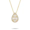 Fashion Dråpeformet halssmykke med diamanter i ulik slip 1,00 ct Halssmykker