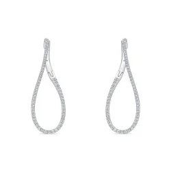 Sale Dråpeformet ørepynt med diamanter 0,39 ct Ørepynt