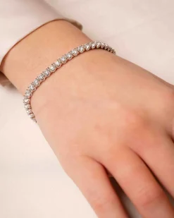 Hot Ekslusivt tennisarmbånd 7,00 ct i hvitt gull Armbånd