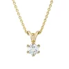 Hot Elegance diamantanheng 0,50 ct gult gull Halssmykker