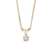 Hot Elegance diamantanheng 0,10 ct gult gull Halssmykker