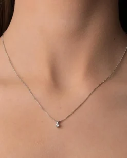 Hot Elegance diamantanheng 0,10 ct gult gull Halssmykker