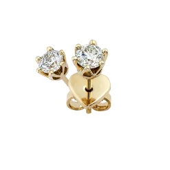 Best Elegance diamantørepynt 1,00 ct gult gull Ørepynt