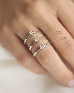 Outlet Elegance diamantring 0,35 ct Ringer