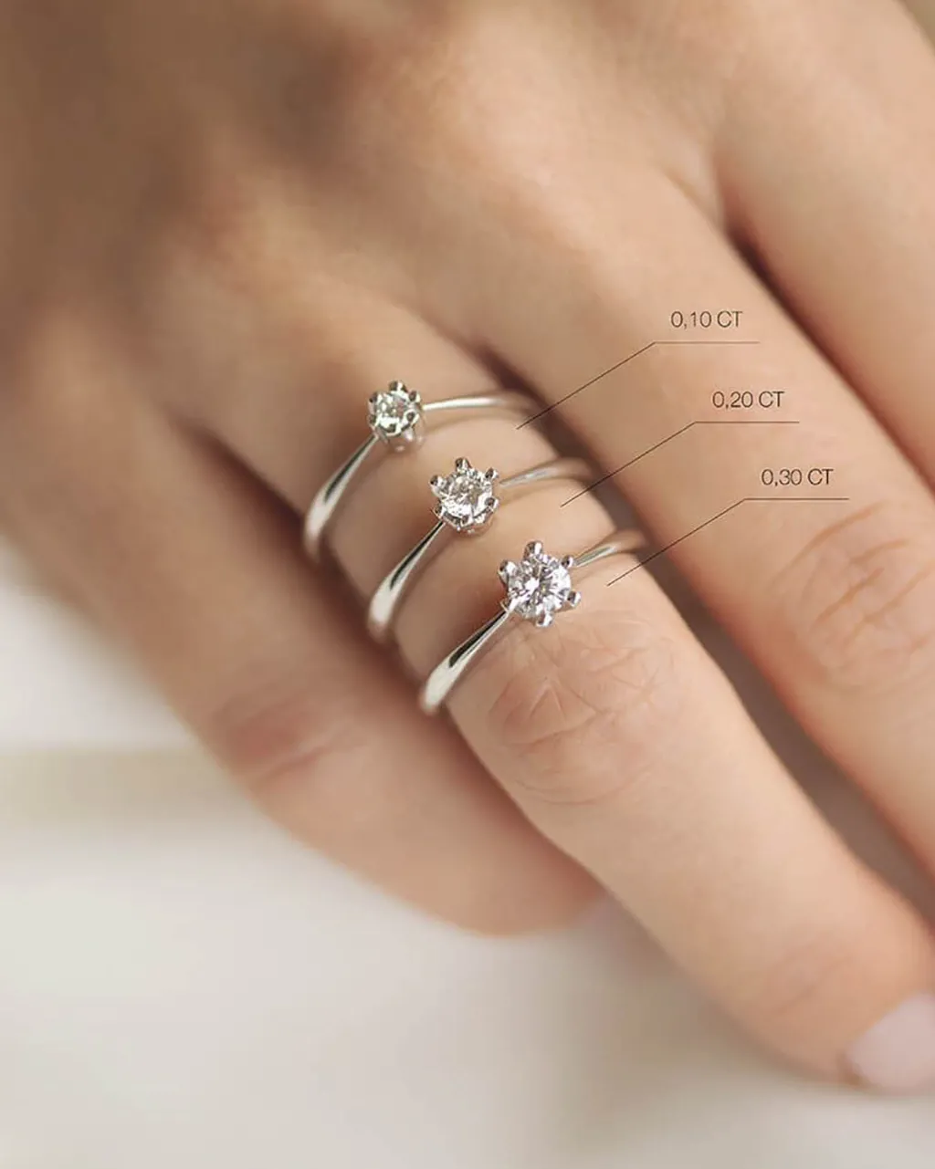 Outlet Elegance diamantring 0,35 ct Ringer