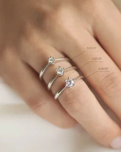Clearance Elegance diamantring 0,10 ct Ringer