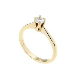 Best Elegance diamantring 0,70 ct gult gull Ringer