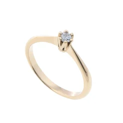 Online Elegance diamantring 0,10 ct gult gull Ringer