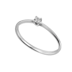 Discount Enstens diamantring i hvitt gull 0,07 ct Ringer