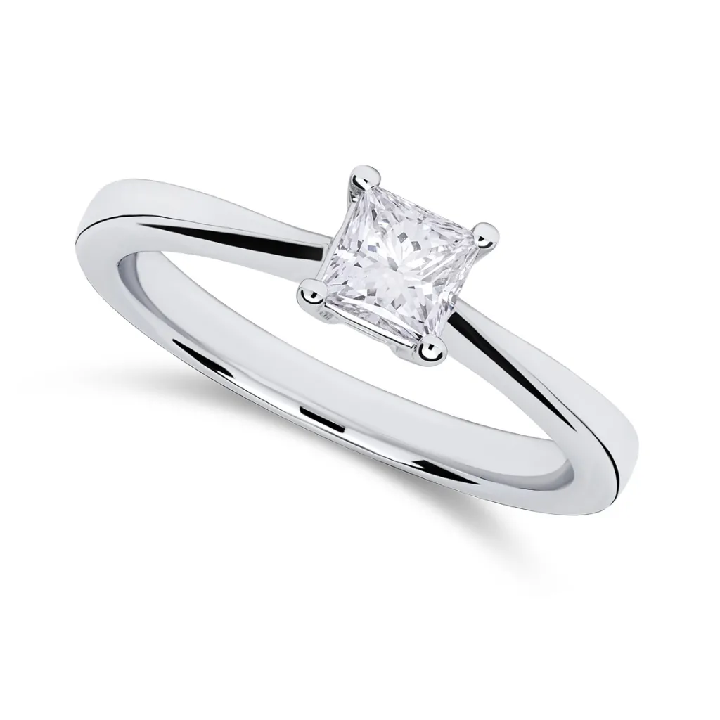 Discount Enstens diamantring princess cut 0,50ct Ringer