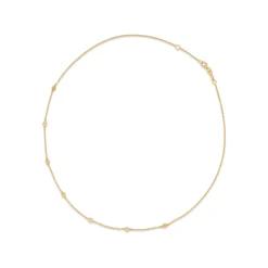 Clearance Ertekjede i gult gull med diamanter 0,12 ct Halssmykker