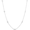 New Ertekjede i hvitt gull med diamanter 0,12 ct Halssmykker