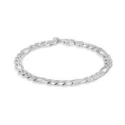 New Figaro armbånd i rhodinert sølv 21 cm Til Menn | Armbånd