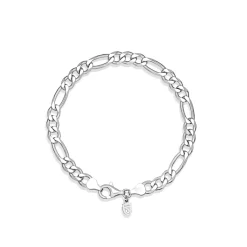 New Figaro armbånd i rhodinert sølv 21 cm Til Menn | Armbånd