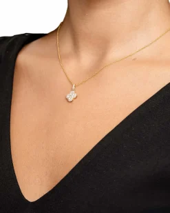 Clearance Firkløver diamantanheng 0,73 ct Halssmykker