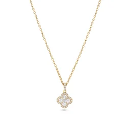 Clearance Firkløver diamantanheng 0,73 ct Halssmykker