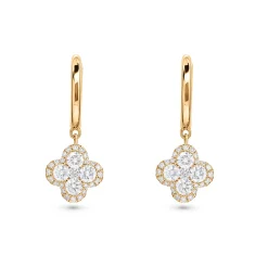 Outlet Firkløver diamantøreringer 1,00 ct Ørepynt
