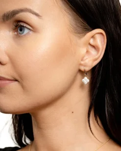 Outlet Firkløver diamantøreringer 1,00 ct Ørepynt