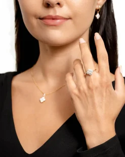 Discount Firkløver diamantring 0,70 ct Ringer