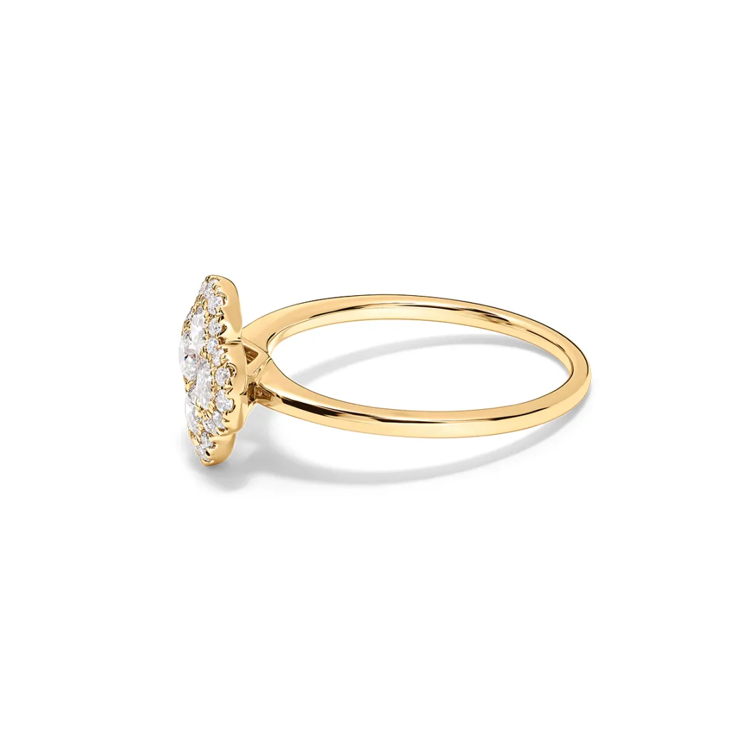 Discount Firkløver diamantring 0,70 ct Ringer