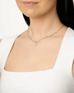 New Firkløverformet diamantanheng i hvitt gull 0,14 ct Halssmykker