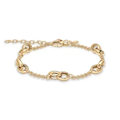 Discount Forgylt armbånd med rund anker - justerbar lengde Armbånd
