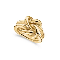 Best Forgylt ring med knute Ringer