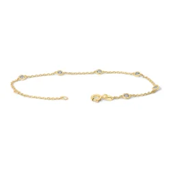 Sale Forgylt sølvarmbånd med cubic zirkonia 17+3 cm Armbånd