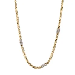 Discount Forgylt sølvkjede med cubic zirkonia Halssmykker