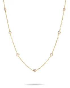 Best Forgylt sølvkjede med cubic zirkonia Halssmykker