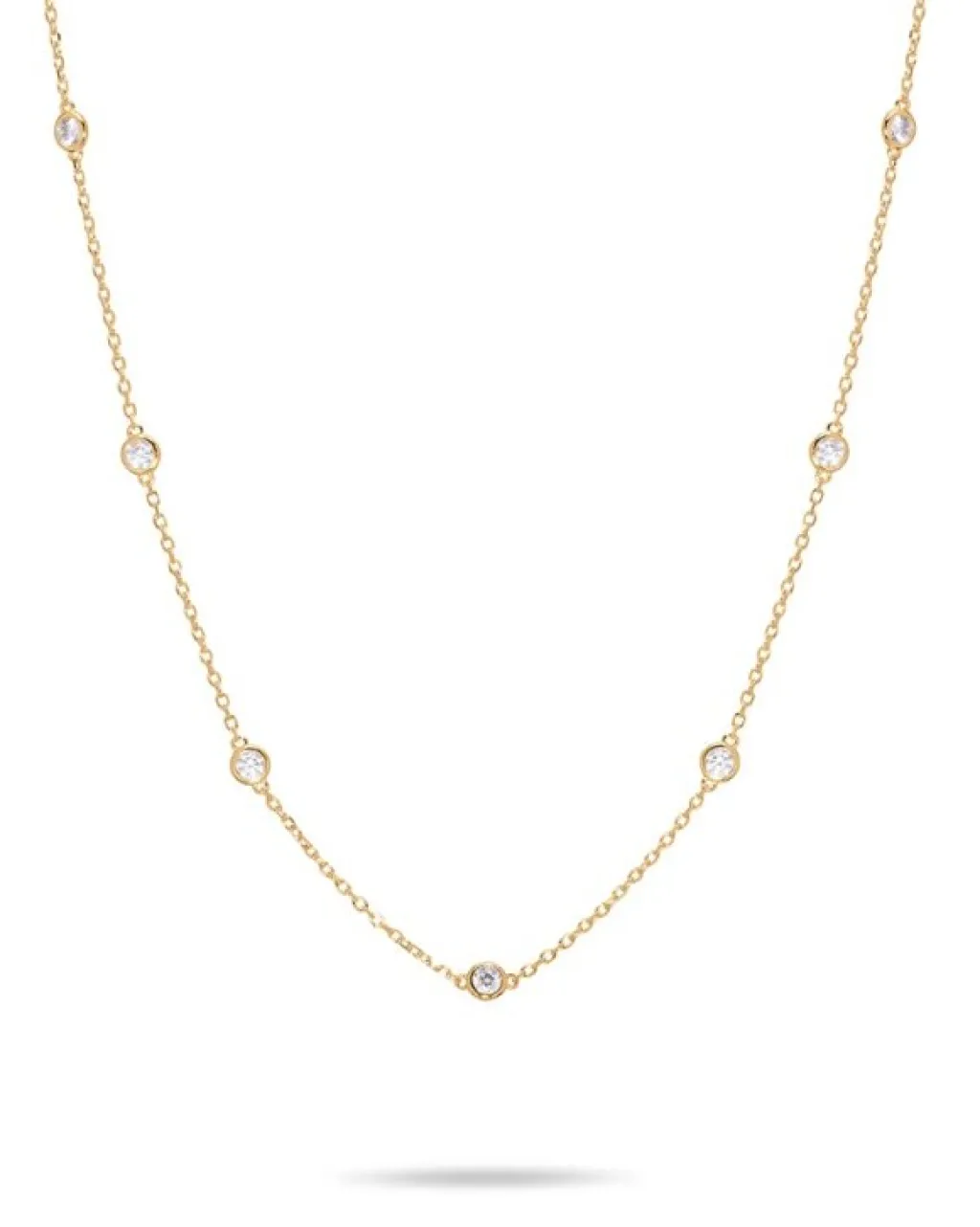 Best Forgylt sølvkjede med cubic zirkonia Halssmykker