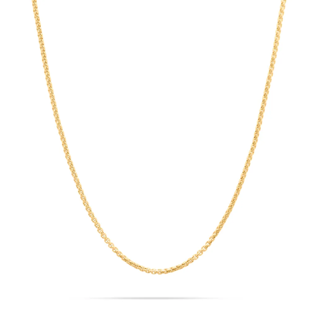 Best Forgylt sølvkjede veneziansk 1 mm 36 cm Halssmykker