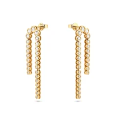 Hot Forgylt sølvørepynt hengende cubic zirkonia Ørepynt