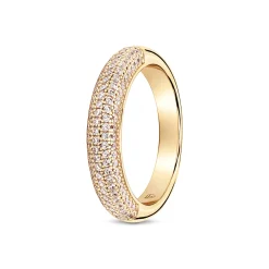 Sale Forgylt sølvring med cubic zirkonia Ringer
